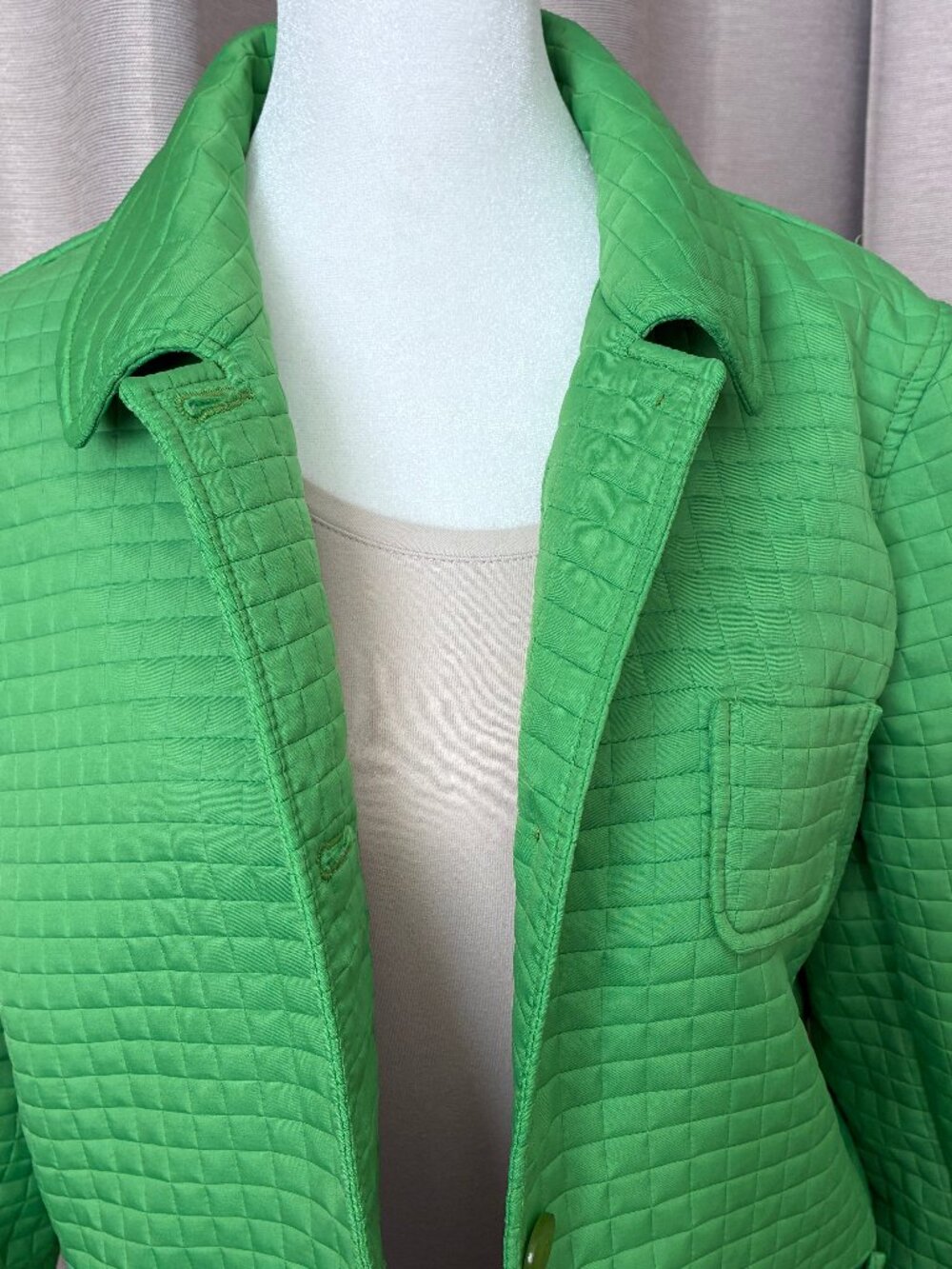 Lime Green Quilted Blazer